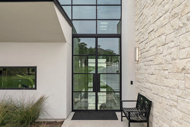 Example of a trendy exterior home design in Austin