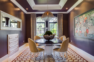 Inspiration for a contemporary dining room remodel in Miami