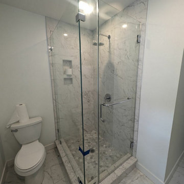 Standing Glass Frameless Shower Enclosure