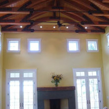 fireplace bet 2 windows
