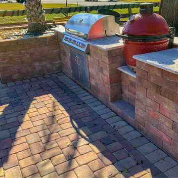 Brick Outdoor Kitchen with Kamado Grill – Charleston, SC