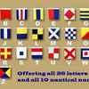Letter M Cloth Nautical Alphabet Flag Decoration, 20''