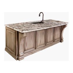 Custom Dual-Colored Kitchen - Kitchen Islands And Kitchen Carts