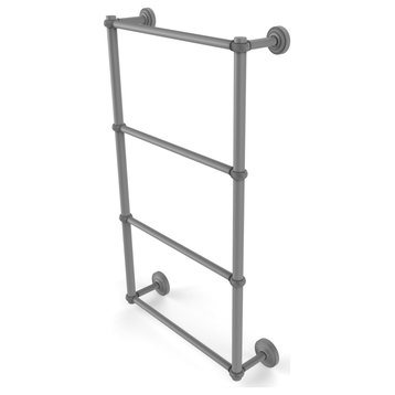 Dottingham 4 Tier 24" Ladder Towel Bar with Twisted Detail, Matte Gray
