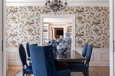 Dining room - traditional dining room idea in Boston