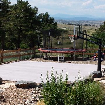 Shannon V's Pro Dunk Gold Basketball System on a 30x25 in Parker, CA