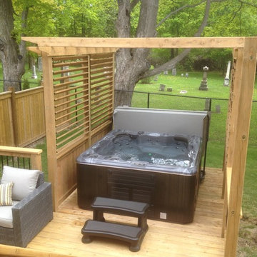 Self Cleaning Hot Tub Under A Wood Pergola - Whitby