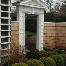 upper parterre garden wall and entry - Home Fencing And Gates