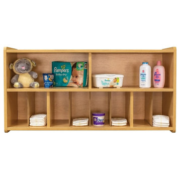 Tot Mate 23.5" Contemporary Wood Composite Diaper Wall Storage in Maple