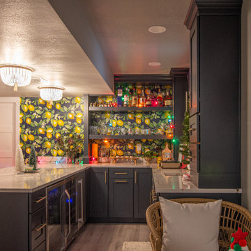 Basement Utilizing Open Space to Shoot Pool and Watch Favorite Sports Team