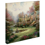 Thomas Kinkade - Gardens Beyond Spring Gate Gallery Wrapped Canvas, 20"x20" - Featuring Thomas Kinkade's best-loved images, our Gallery Wraps are perfect for any space. Each wrap is crafted with our premium canvas reproduction techniques and hand wrapped around a deep, hardwood stretcher bar. Hung as an ensemble or by itself, this frame-less presentation gives you a versatile way to display art in your home.