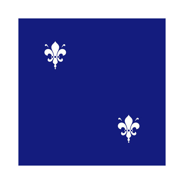 Fleur de Lys Royal Blue Reverse Shelf Paper Drawer Liner, 24x24, Matte