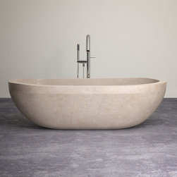 LUSSO STONE GALALA MOCCA LARGE DOUBLE ENDED MARBLE BATH 1800 X 900 - Products