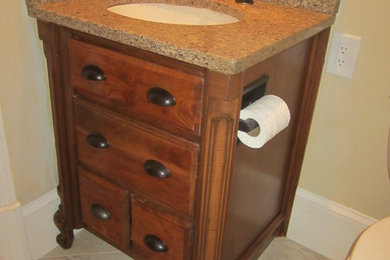 Inspiration for a craftsman powder room remodel in Atlanta