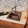 Angelico Copper 15" Single Bowl Drop-In Kitchen Sink
