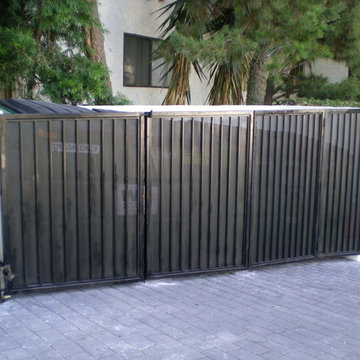 Trash Enclosure utilizing Block Wall & Smooth Stucco