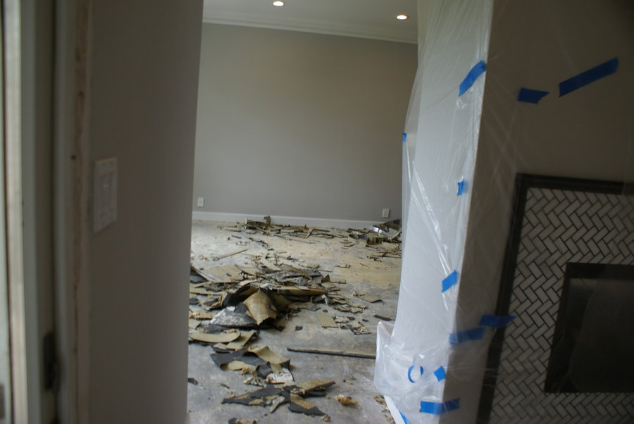 Westlake dark wood floors