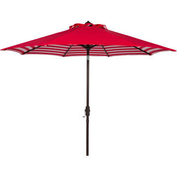 Tiana 9FT Crank Umbrella - Red, White