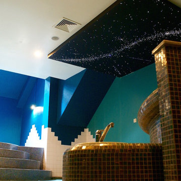 Fiber Optic Star Ceiling Bathroom with Milky Way + Shooting stars