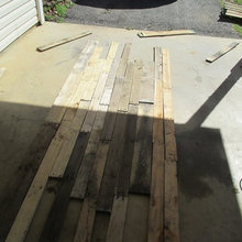 Reclaimed wood headboard