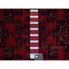 Deep and Saturated Red, Afghan Khamyab Shiny Wool Hand Knotted Rug, 4'4"x6'3"