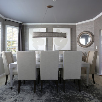 Cream Inspired Foyer, Dining, & Living Room