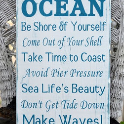 Handcrafted Beach House Decor Signs - Products