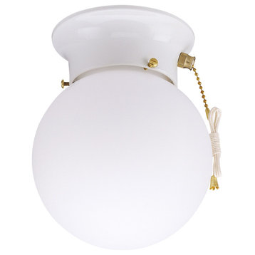 Westinghouse White Ceiling Light with Pull Chain
