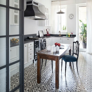 Tile Floor with White Cabinets | Houzz