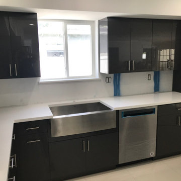 High Gloss Grey Kitchen