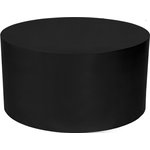 Meridian Furniture - Cylinder Round Durable Metal Coffee Table, Matte Black - Less really is more when it comes to the design of this Cylinder coffee table. Its matte black metal design and round shape make it a simplistic element to add to your space without overwhelming other existing elements. Sleek and beautiful, this table is made from metal for lasting attractiveness. Pair this Cylinder coffee table with the matching end table for a look that's back-to-basics yet modish, sleek and chic.