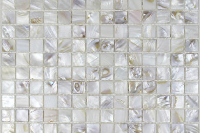 Mother of Pearl Tiles painted colorful grey shell tile