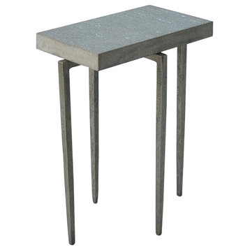 Laforge Accent Table, Natural Iron With FlaMedium Granite Top