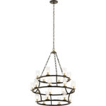 Kichler Lighting - Kichler Lighting 52110OZ Mathias - Twenty-One Light 3-Tier Chandelier - The Mathias 41.5 inch 21 light 3 tier chandelier fMathias Twenty-One L Olde Bronze Clear Ri *UL Approved: YES Energy Star Qualified: YES ADA Certified: n/a  *Number of Lights: Lamp: 21-*Wattage:40w B bulb(s) *Bulb Included:No *Bulb Type:B *Finish Type:Olde Bronze