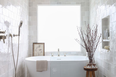 Inspiration for a transitional bathroom remodel in Other