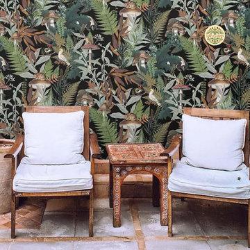 Wilderness, Tropical Jungle Repeat Pattern Wallpaper