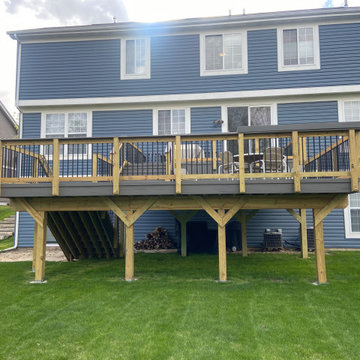 TimberTech Silver Maple Deck with Aluminum Pickets in Cary, IL
