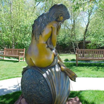 "Solitaire" Life Size Figurative Bronze Sculpture