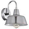 CHLOE Lighting IRONCLAD Industrial 1-Light Chrome Wall Sconce