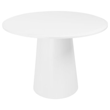 The Orbita Dining Table, 79", White, Transitional, Oval