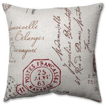 French Postale 16.5" Throw Pillow
