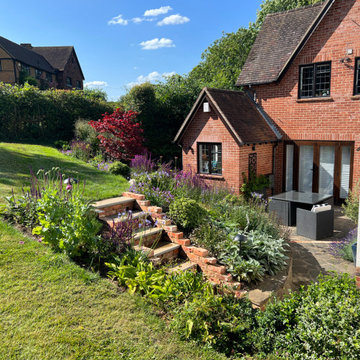 Beautiful paving and planting scheme