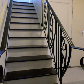 Art Deco Scrolling Iron Handrail and Guardrail