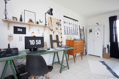 Photo of a contemporary home office in Other.