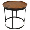 Park City Accent Table,  Chestnut and Black