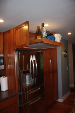 Full Extension Roll Outs In Cabinet Above The Fridge