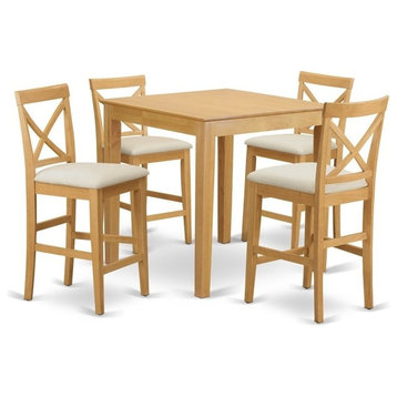 5-Piece Counter Height Table, Counter Height Table And 4 Kitchen Counter Chairs