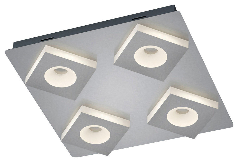 Atlanta LED Ceiling Light, Nickel Matte - Flush-mount Ceiling Lighting ...