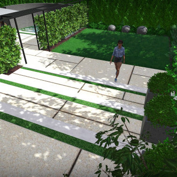 Bridal Path Modern Backyard