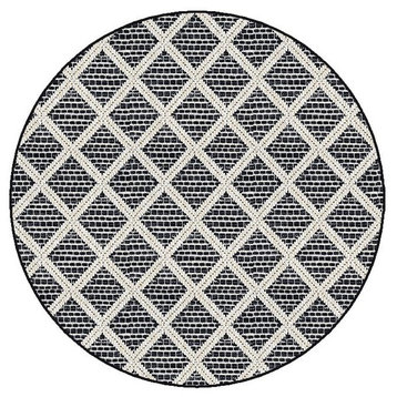 Cape May Area Rug Indoor/Outdoor Carpet, Starry Night, Round 3'